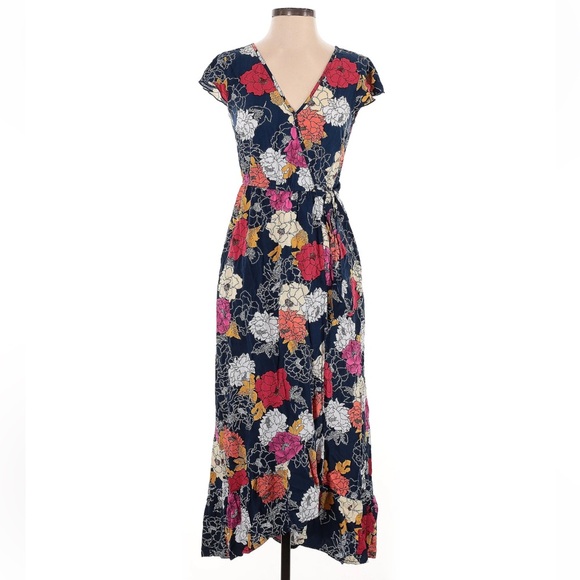 band of the free Dresses & Skirts - Band of the free faux wrap floral dress Size Large